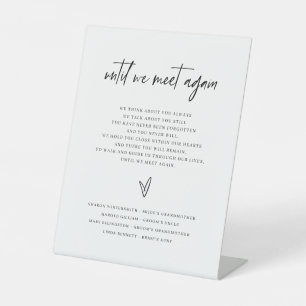 Minimal Wedding Memorial Sign Family Remembrance