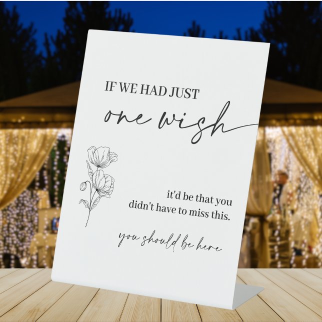Minimal Wedding Memorial Wish You Were Here Sign (Creator Uploaded)