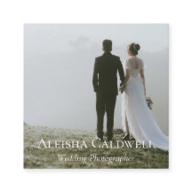 Minimal Wedding Photographer Square QR Code Photo
