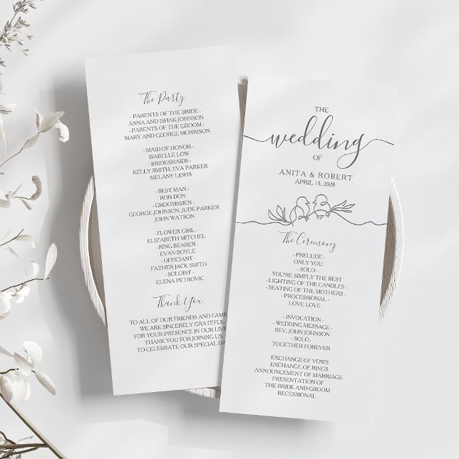 Minimal Wedding Programme (Creator Uploaded)