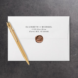 Minimal Wedding Return Address Envelope