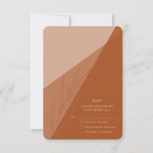 Minimal Wedding RSVP Terra Cotta Enclosure Cards