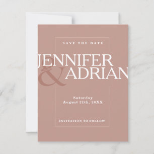 Minimal Wedding Save the Date Cards