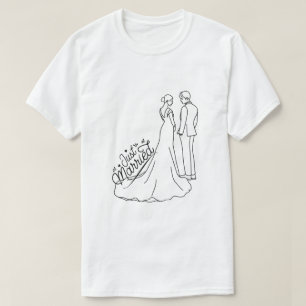 Minimal Wedding T-Shirt just married