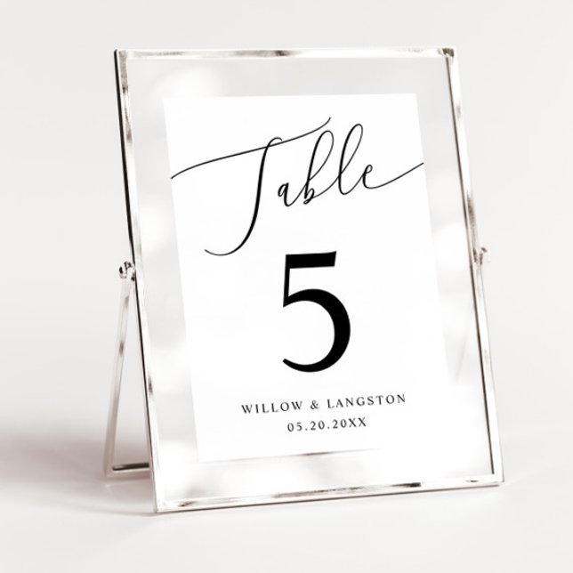 Minimal Wedding Table Number (Creator Uploaded)