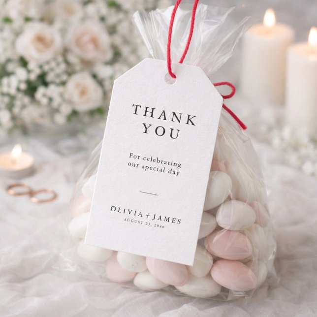 Minimal Wedding Thank You Favor Tag | (Creator Uploaded)