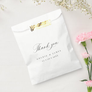 Minimal Wedding Thank You Favour Treat Gift Boxes Bags