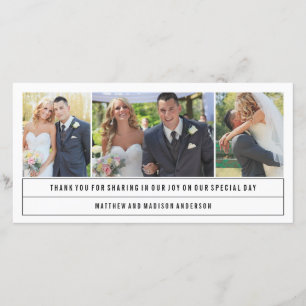 Minimal   Wedding Thank You Photo Card