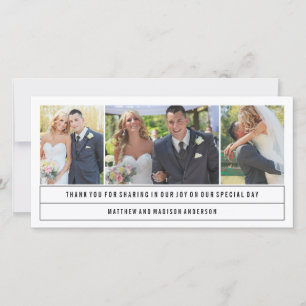 Minimal   Wedding Thank You Photo Card