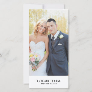 Minimal   Wedding Thank You Photo Card