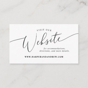 Minimal Wedding Website Enclosure Card