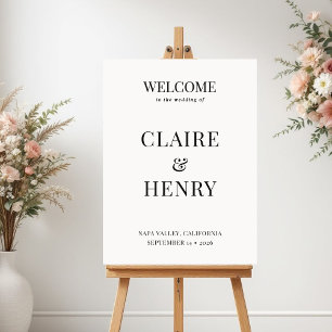 Minimal Wedding Welcome Sign