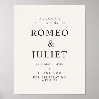 Minimal Wedding Welcome Sign Template