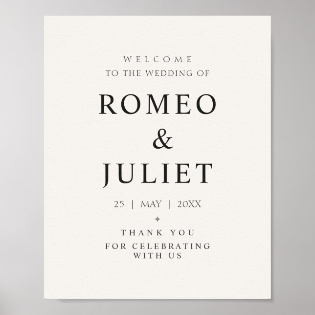 Minimal Wedding Welcome Sign Template (Front)