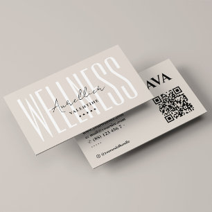 Minimal Wellness Coach Personal Trainer Sand  Business Card