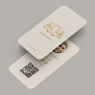 Minimal Wellness Coach Therapist Sand Lotus Business Card
