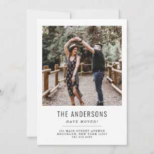 Minimal We've Moved Change of Address Photo Moving Announcement