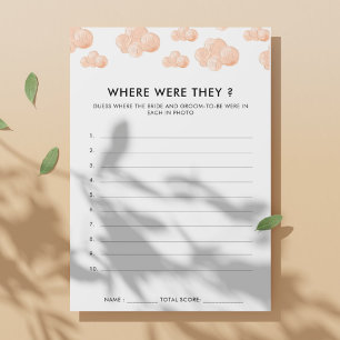 Minimal Where were they Bridal Shower Game Flyer