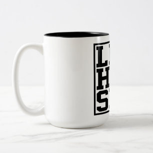 Minimal White Aesthetic Abstract Two-Tone Coffee Mug