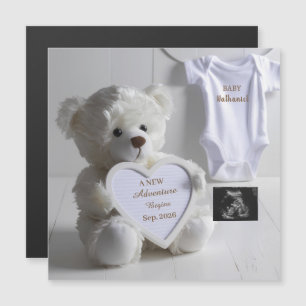 Minimal White Bear Pregnancy announcement