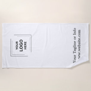Minimal White Coastal Branding Style Beach Towel