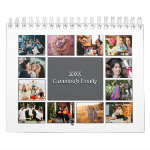 Minimal White Custom Photo Calendar