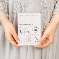 Minimal White Lets Go Girls Bachelorette Party