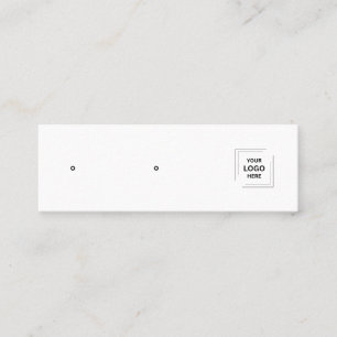 Minimal White Stud Jewellery Branding Design Mini Business Card