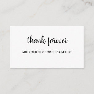 Minimal White Thank You Enclosure Card