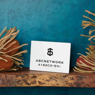 Minimal Wifi Password Sign Logo Plaque