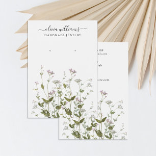 Minimal Wildflower Earring Jewellery Display Card