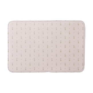 Minimal Wildflower Pattern with Dots Bath Mat