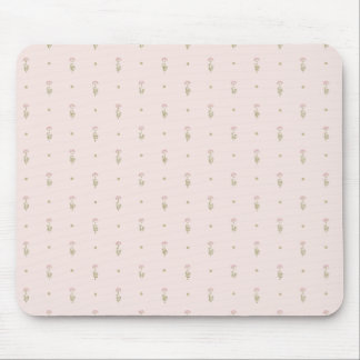 Minimal Wildflower Pattern with Dots Mouse Pad