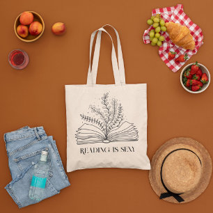 Minimal Wilf Flowers , aesthetic minimal boho Tote Bag