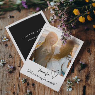 Minimal Will You Be My Bridesmaid Proposal Card