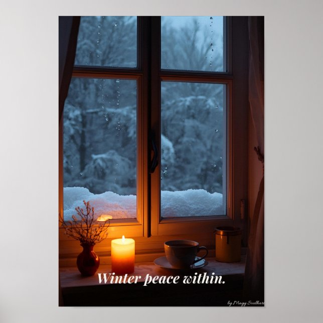 Minimal Winter Calm Poster – Neutral Wall Art (Front)