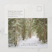 Minimal Winter Forest Path, New Year