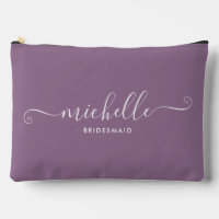 Minimal Wisteria Purple Personalised Bridesmaid