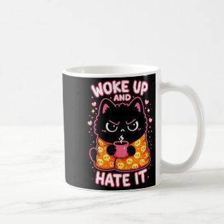 Minimal Woke Up Hate It Coffee Mug