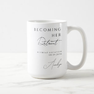 Minimal Women's Retreat Add Your Quote Event Gift Coffee Mug
