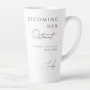 Minimal Women's Retreat Add Your Quote Event Gift Latte Mug
