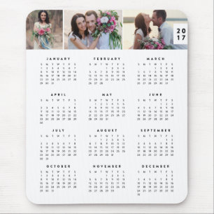 Minimal Yearly Calendar Mousepad