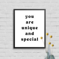 Minimal You Are Unique and Special Classroom