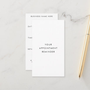 Minimal Your Appointment Reminder Business Name