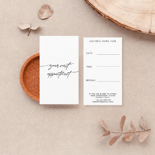 Minimal Your Next Appointment Handwritten Script Card