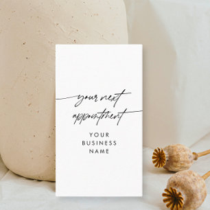 Minimal Your Next Appointment Script Business Name Card