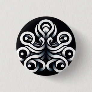 Minimal Zen Sacred Geometric Mandala Abstract 3 Cm Round Badge