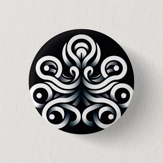 Minimal Zen Sacred Geometric Mandala Abstract 3 Cm Round Badge (Front)