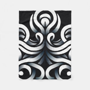 Minimal Zen Sacred Geometric Mandala Abstract Fleece Blanket