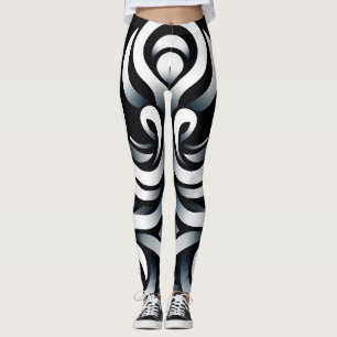 Minimal Zen Sacred Geometric Mandala Abstract Leggings
